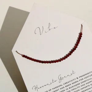 HESSONITE GARNET BEADED NECKLACE