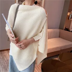 High-end Knitted Cape And Shawl Spring Autumn Outerwear High-end Blouse