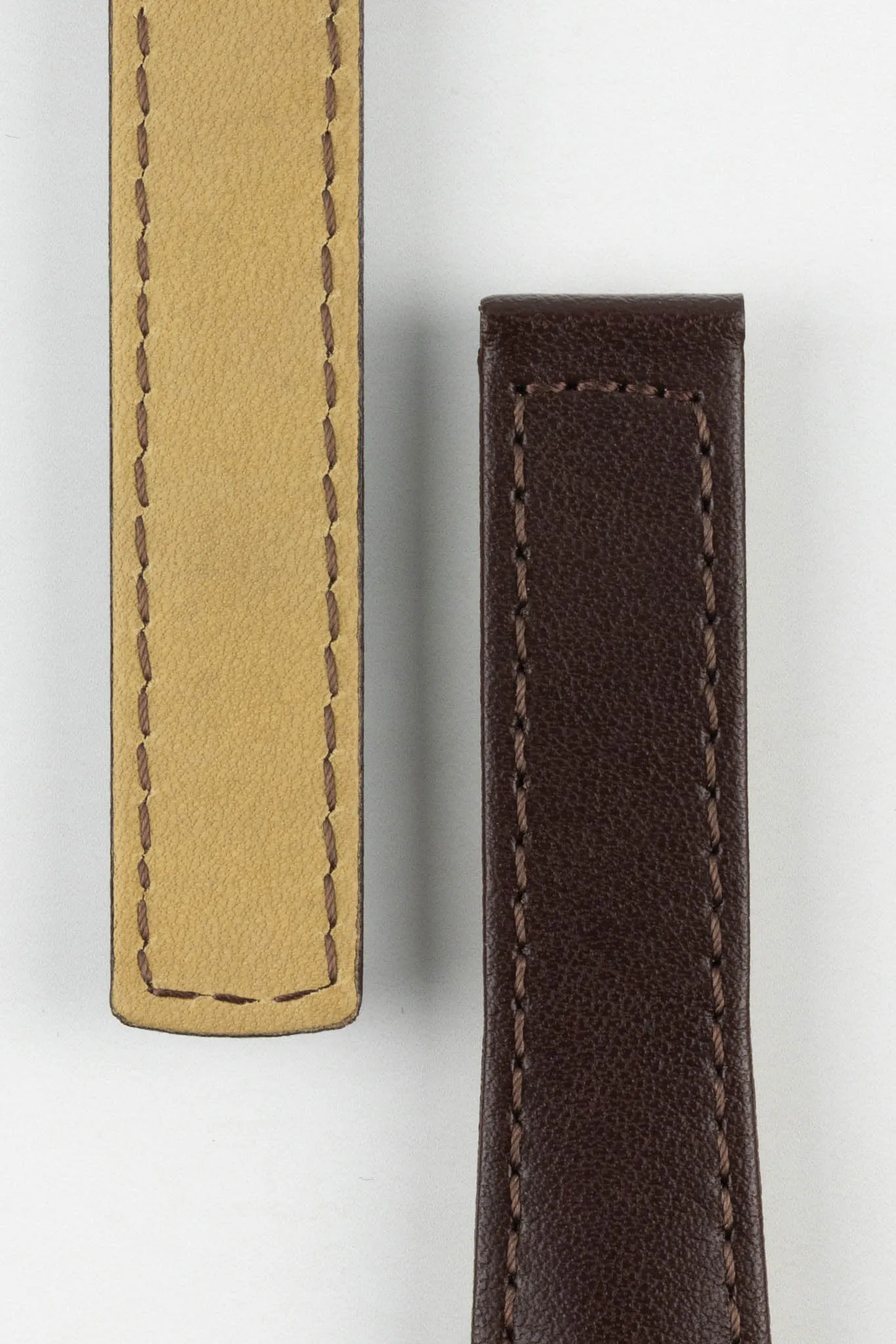 Hirsch SPEED Calfskin Deployment Watch Strap in BROWN