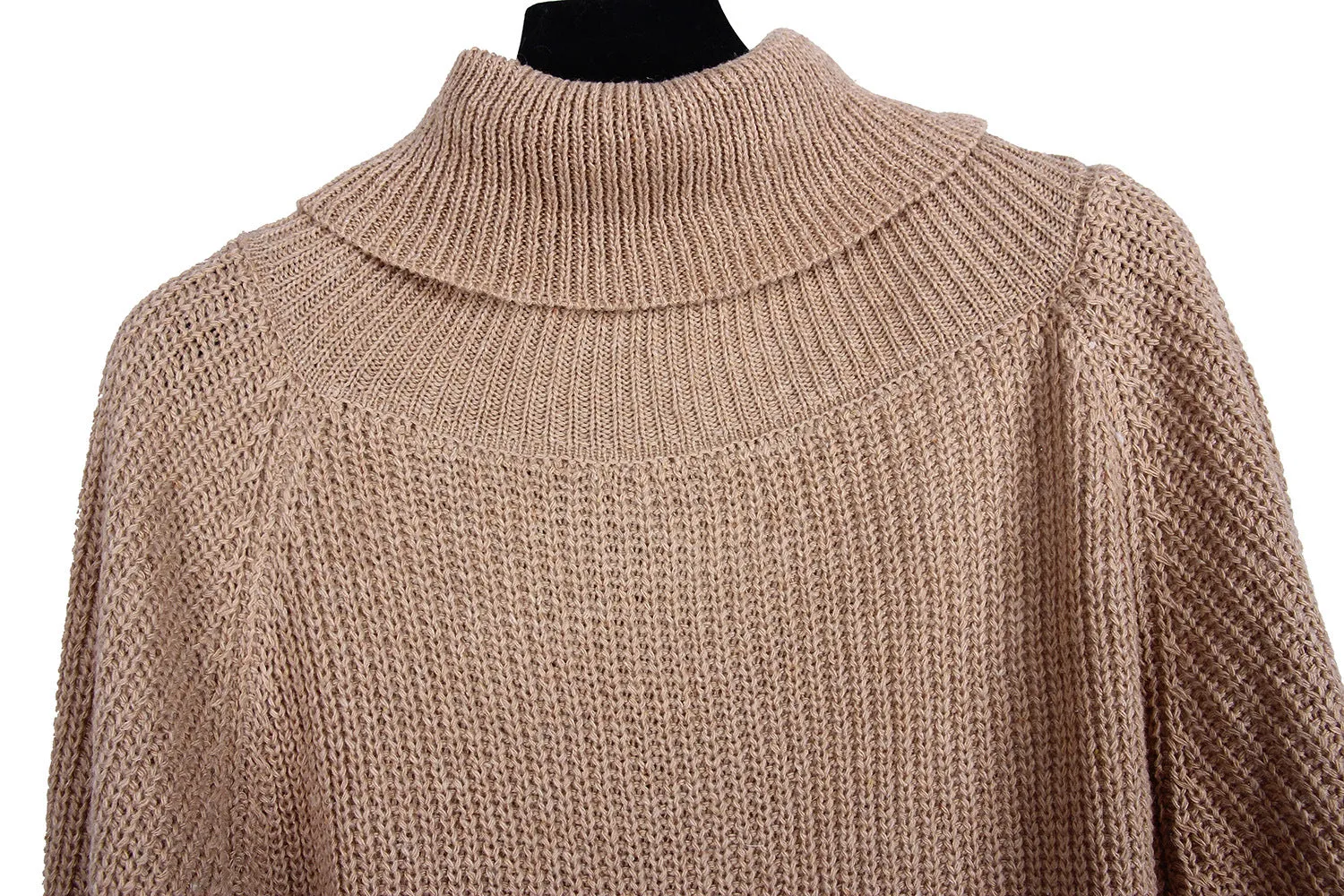 Hollow-out High-collared Capes Sweaters Outerwear