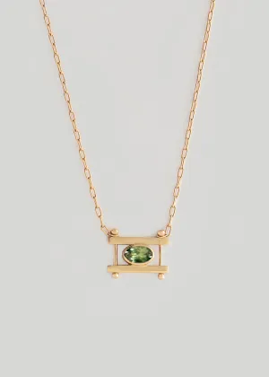 In Stock | Green Sapphire Oval Kiyo Necklace