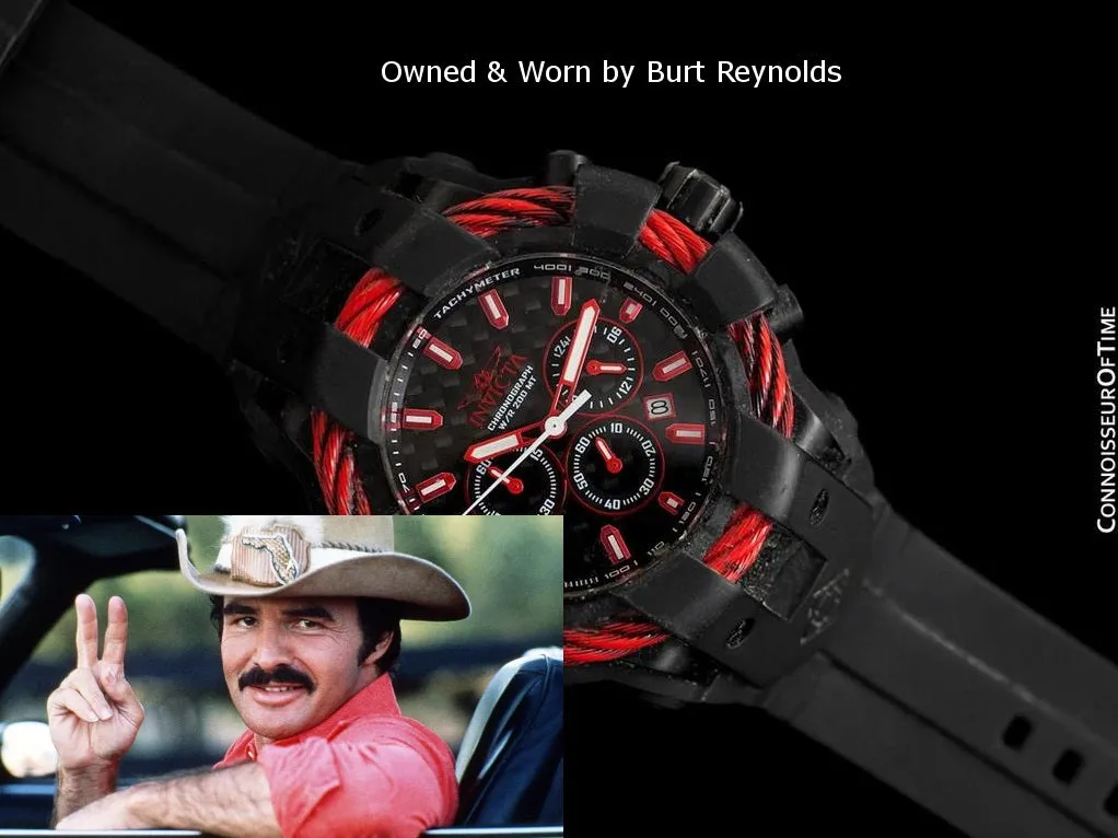 Invicta Bolt Mens Extra Large Chronograph Watch - Owned & Worn By Burt Reynolds