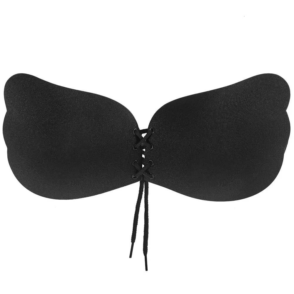 Invisible Strapless Adhesive Push-Up Bra - Seamless Silicone Bralette for Backless Dresses and Tops