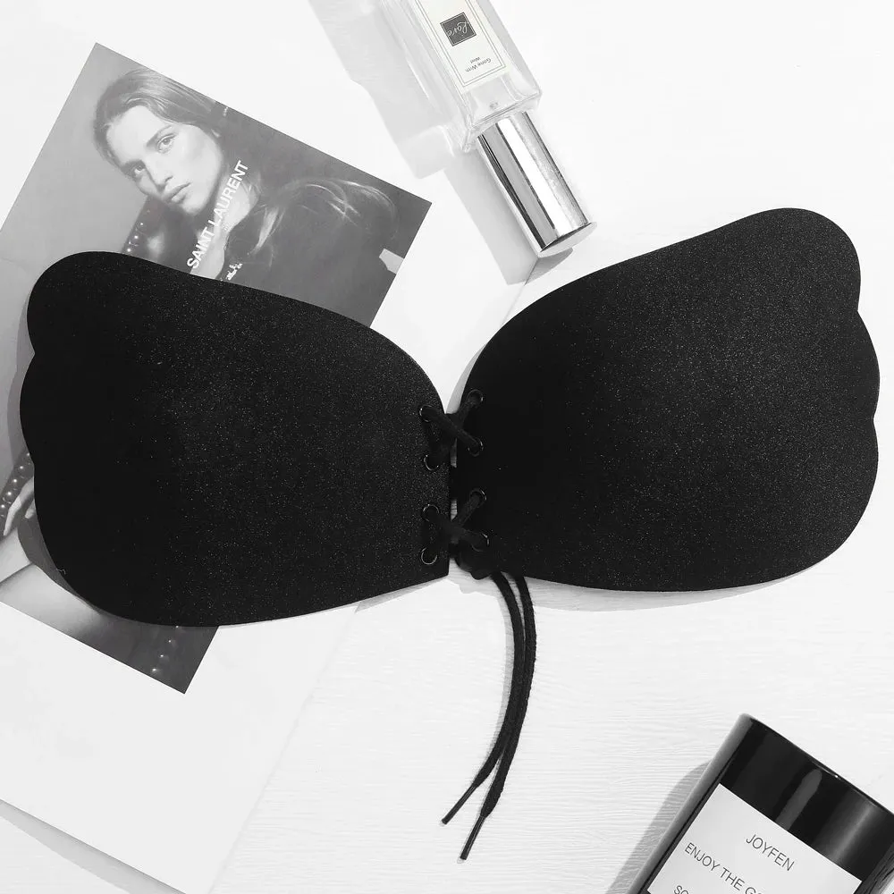 Invisible Strapless Adhesive Push-Up Bra - Seamless Silicone Bralette for Backless Dresses and Tops