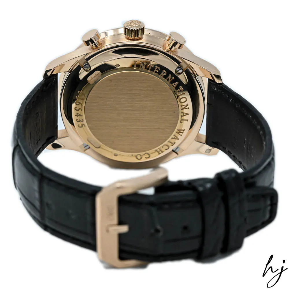 IWC Men's Portugieser Chronograph 18K 5N Gold Case 40mm Slate Arabic Dial Watch Reference #: IW371482