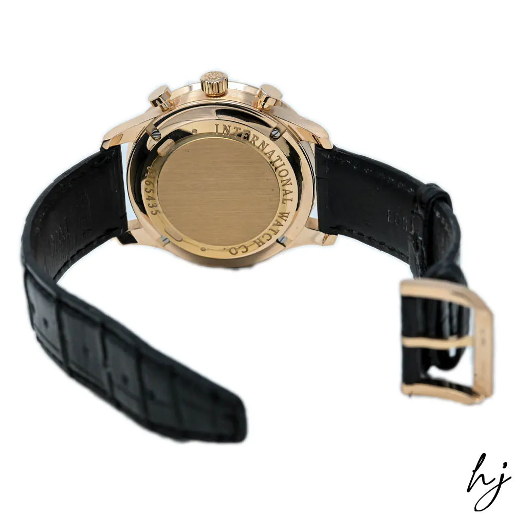 IWC Men's Portugieser Chronograph 18K 5N Gold Case 40mm Slate Arabic Dial Watch Reference #: IW371482