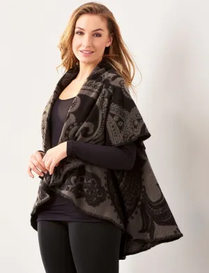 Jacquard Reversible Circle Cape