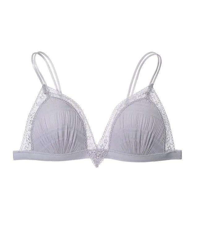 Japanese Sexy Deep V Thin Cotton Beauty Back Bra Triangle Cup