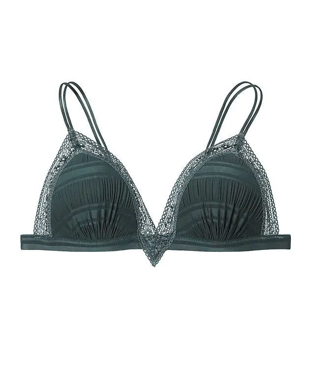 Japanese Sexy Deep V Thin Cotton Beauty Back Bra Triangle Cup
