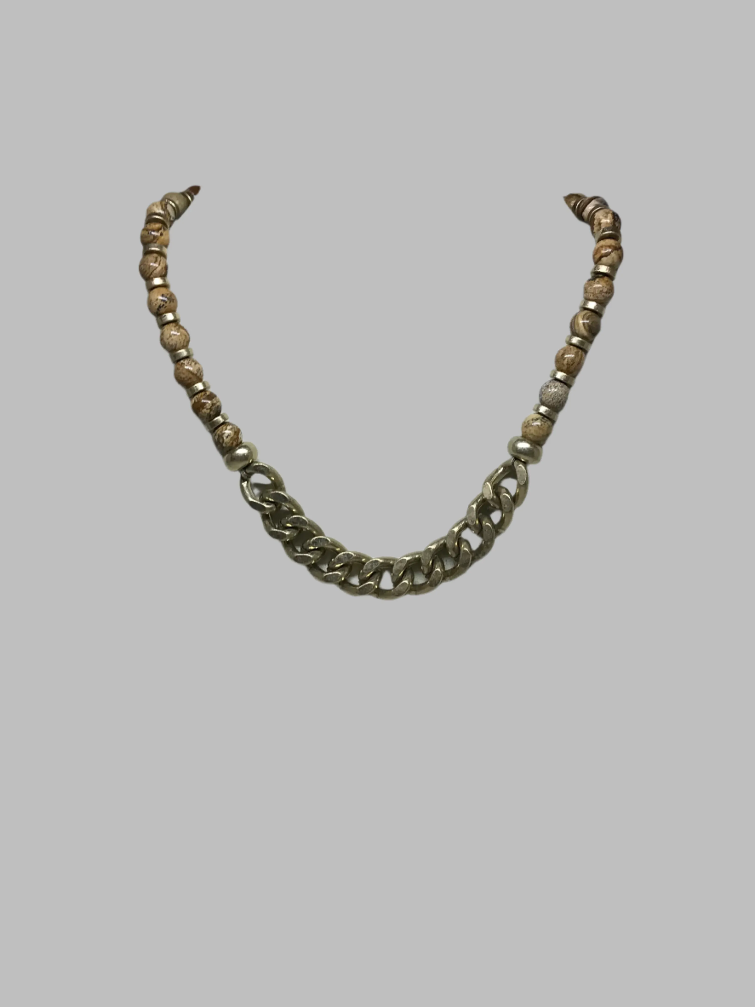Jasper Stone Chain Necklace