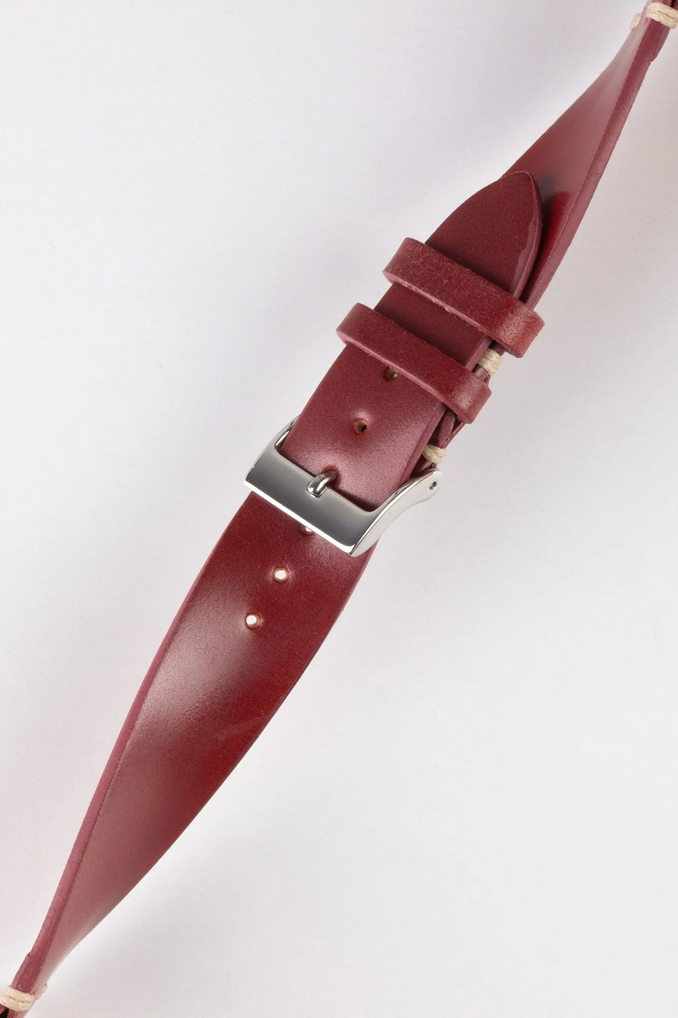 JPM Italian Shell Cordovan Watch Strap in RED