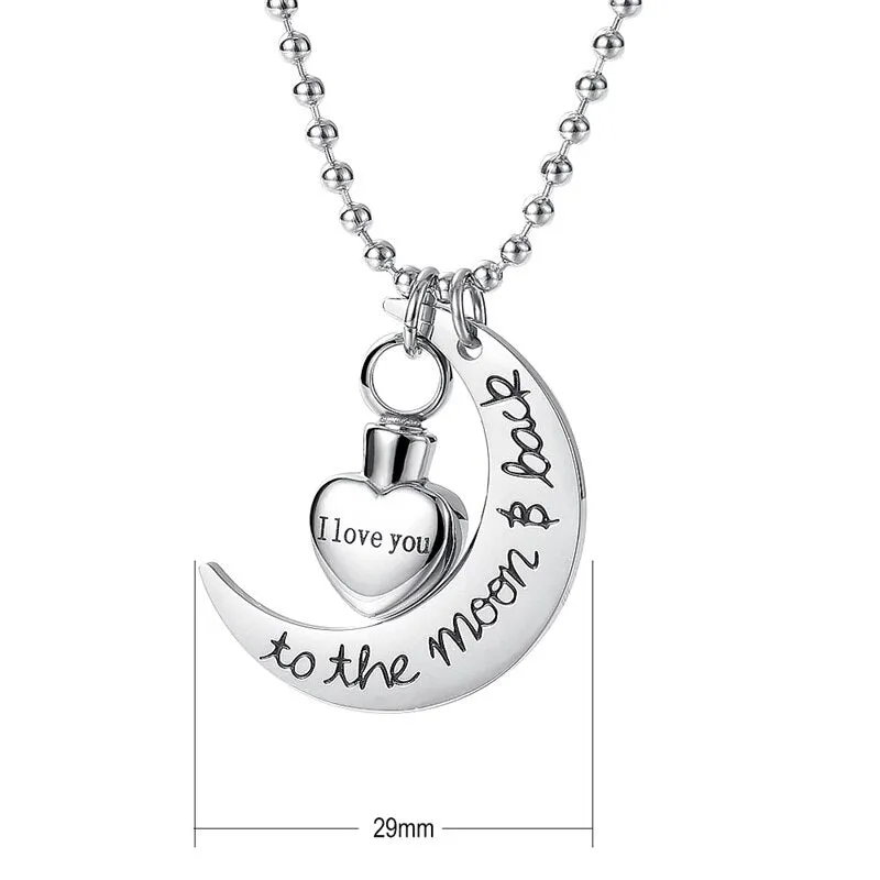 Keepsake For Pets Grandma Necklace Hairs Ashes keep in Memory Heart