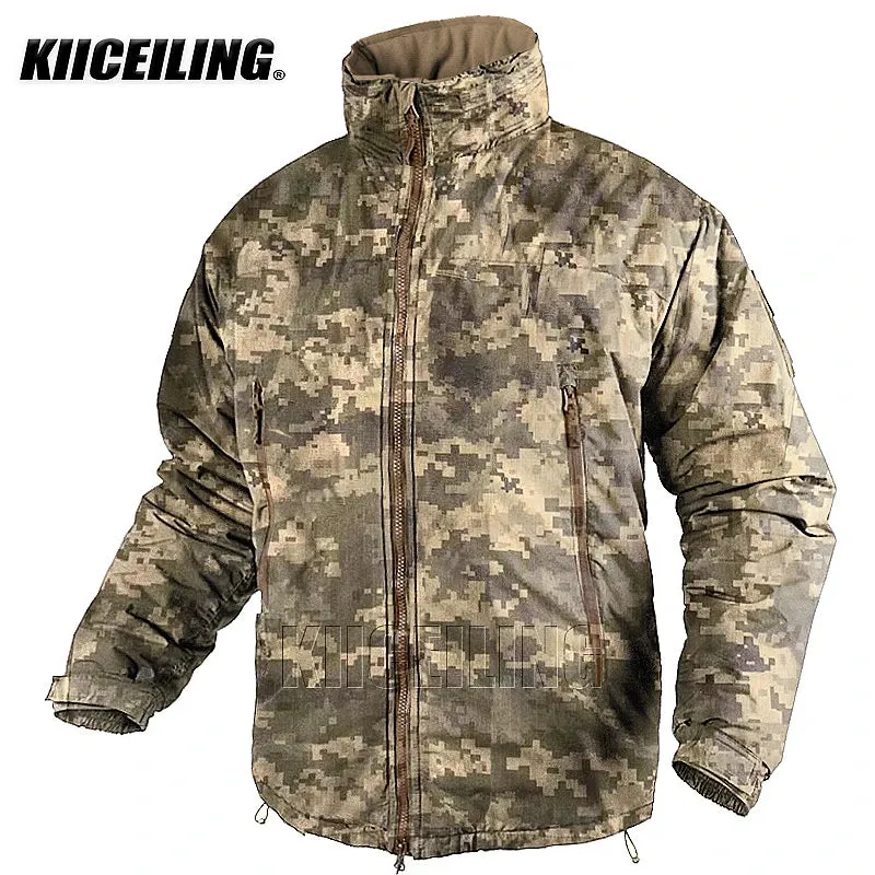 KIICEILING L7 Bomber Tactical Jackets For Men With Hood Winter Warm Waterproof Windbreakers Male Down Parkas Women Coats
