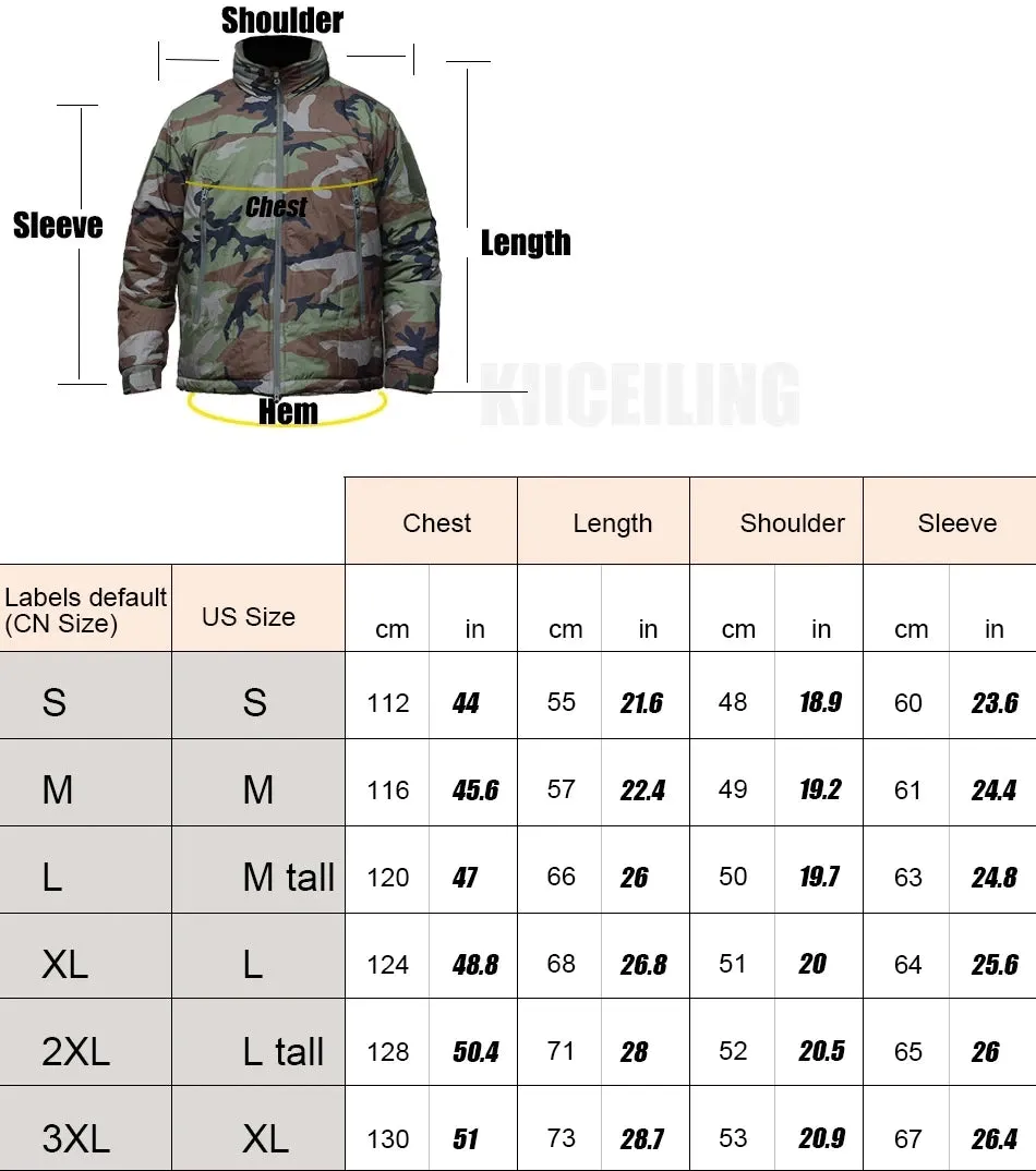KIICEILING L7 Bomber Tactical Jackets For Men With Hood Winter Warm Waterproof Windbreakers Male Down Parkas Women Coats