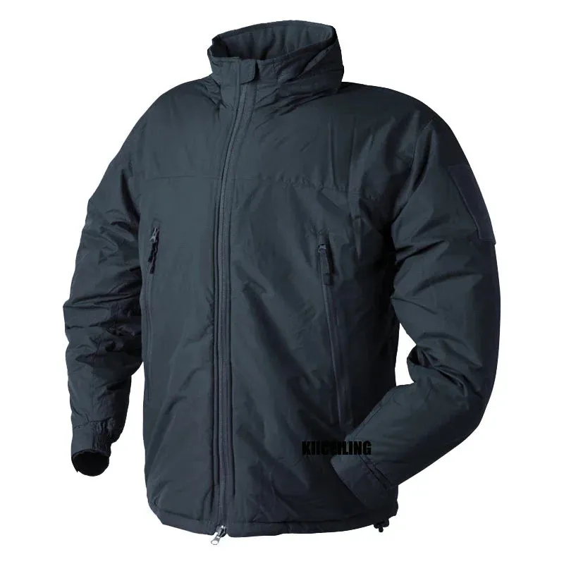 KIICEILING L7 Bomber Tactical Jackets For Men With Hood Winter Warm Waterproof Windbreakers Male Down Parkas Women Coats