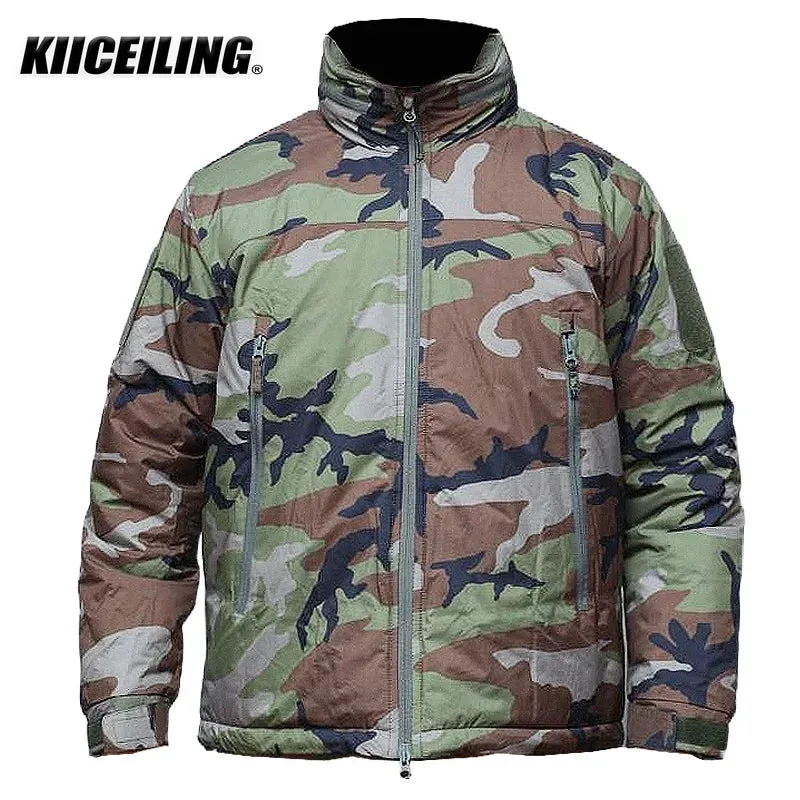 KIICEILING L7 Bomber Tactical Jackets For Men With Hood Winter Warm Waterproof Windbreakers Male Down Parkas Women Coats