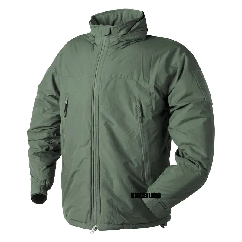 KIICEILING L7 Bomber Tactical Jackets For Men With Hood Winter Warm Waterproof Windbreakers Male Down Parkas Women Coats