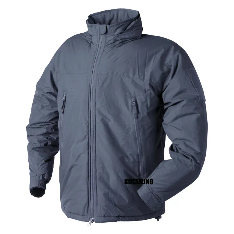 KIICEILING L7 Bomber Tactical Jackets For Men With Hood Winter Warm Waterproof Windbreakers Male Down Parkas Women Coats