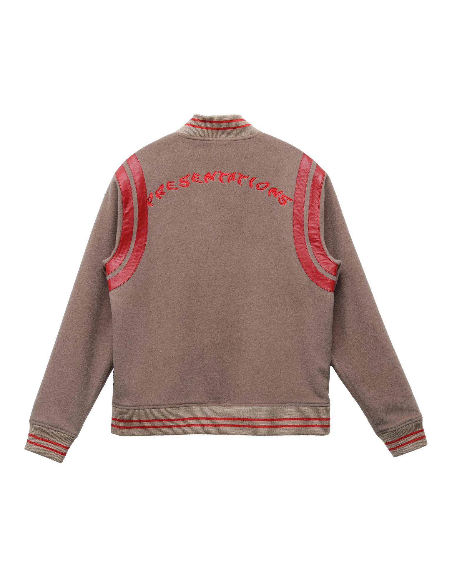 Konus Men's Wool Blend Varsity Jacket in Camel