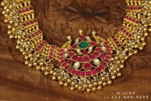 Kundan Jewelry,antique Jewelry,Kundan Necklace,chandbali jewelry,lyte weight Indian Bridal,Indian Wedding Jewelry,Gold Plated Jewelry-NIHIRA