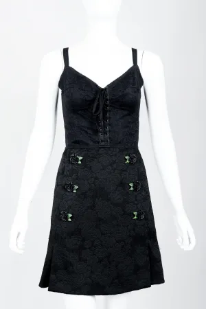 Lace Rosette Bustier Dress