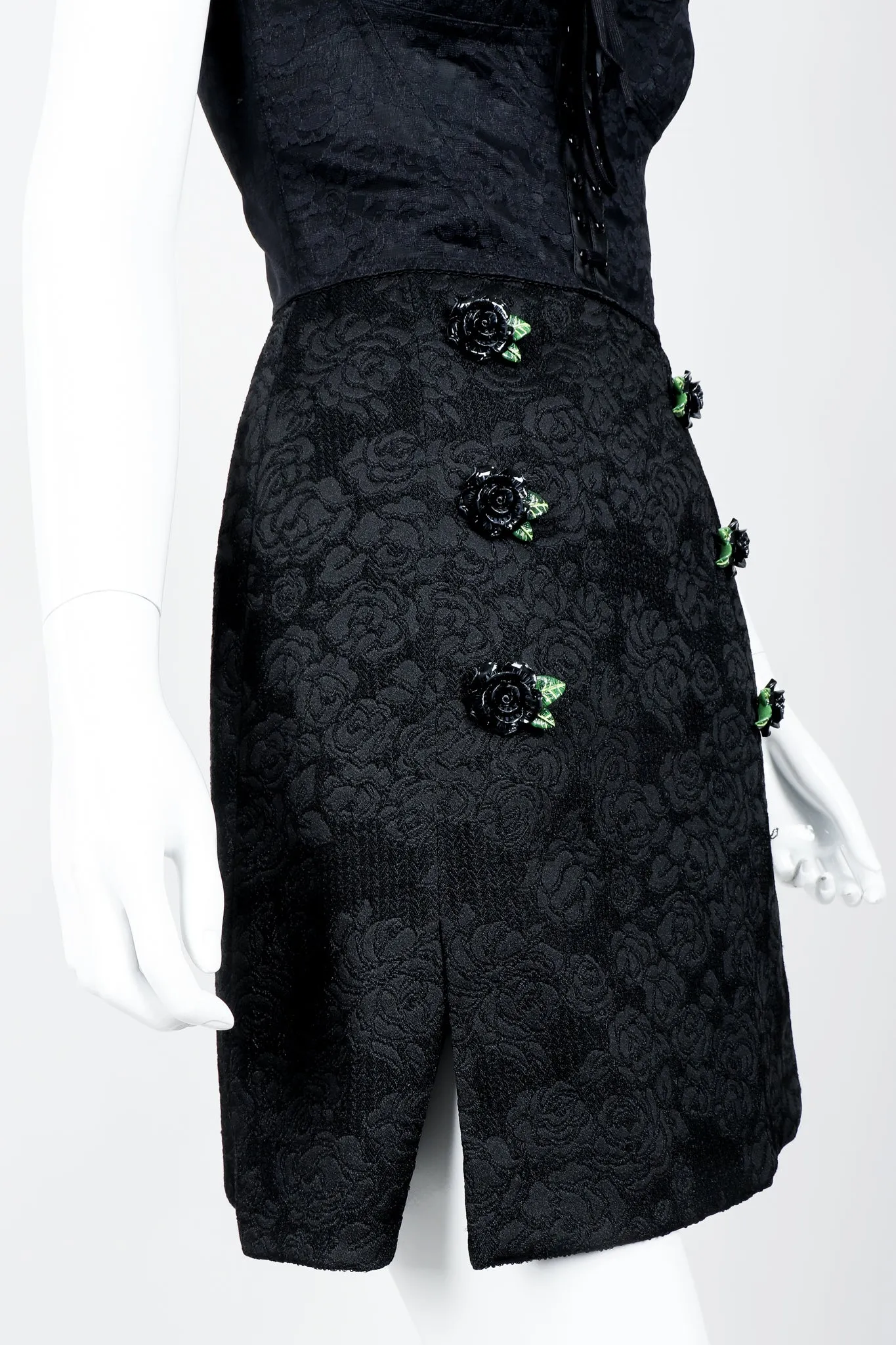 Lace Rosette Bustier Dress