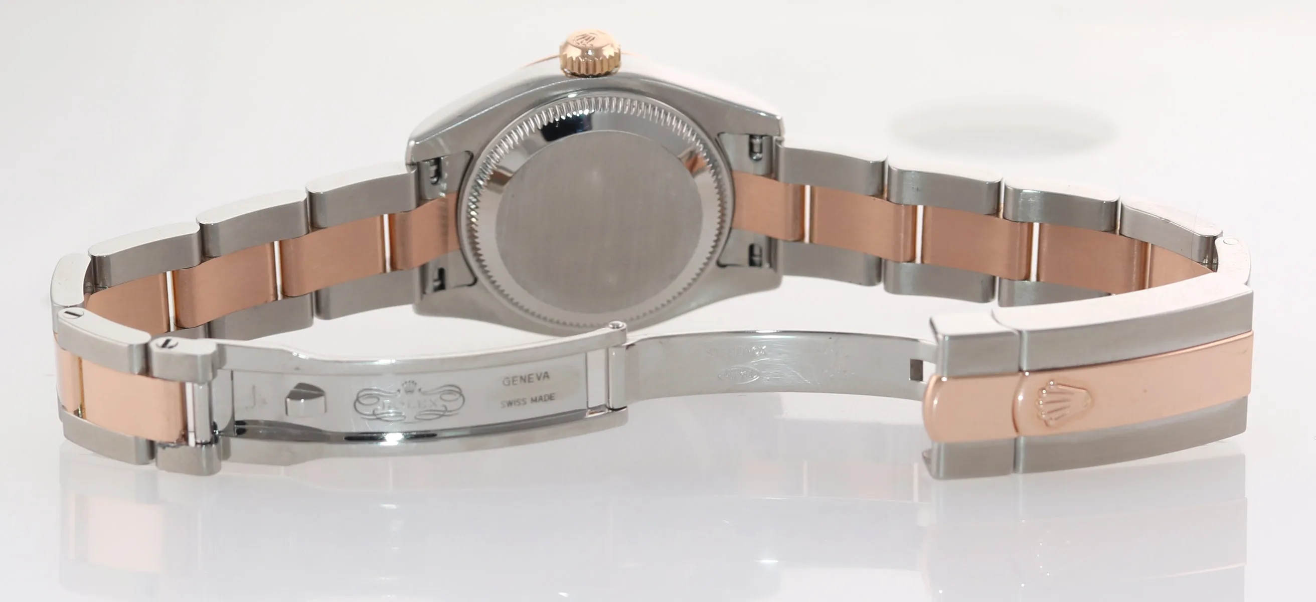 Ladies Rolex DateJust 179171 METEORITE DIAMOND Two-Tone ROSE GOLD Watch Box