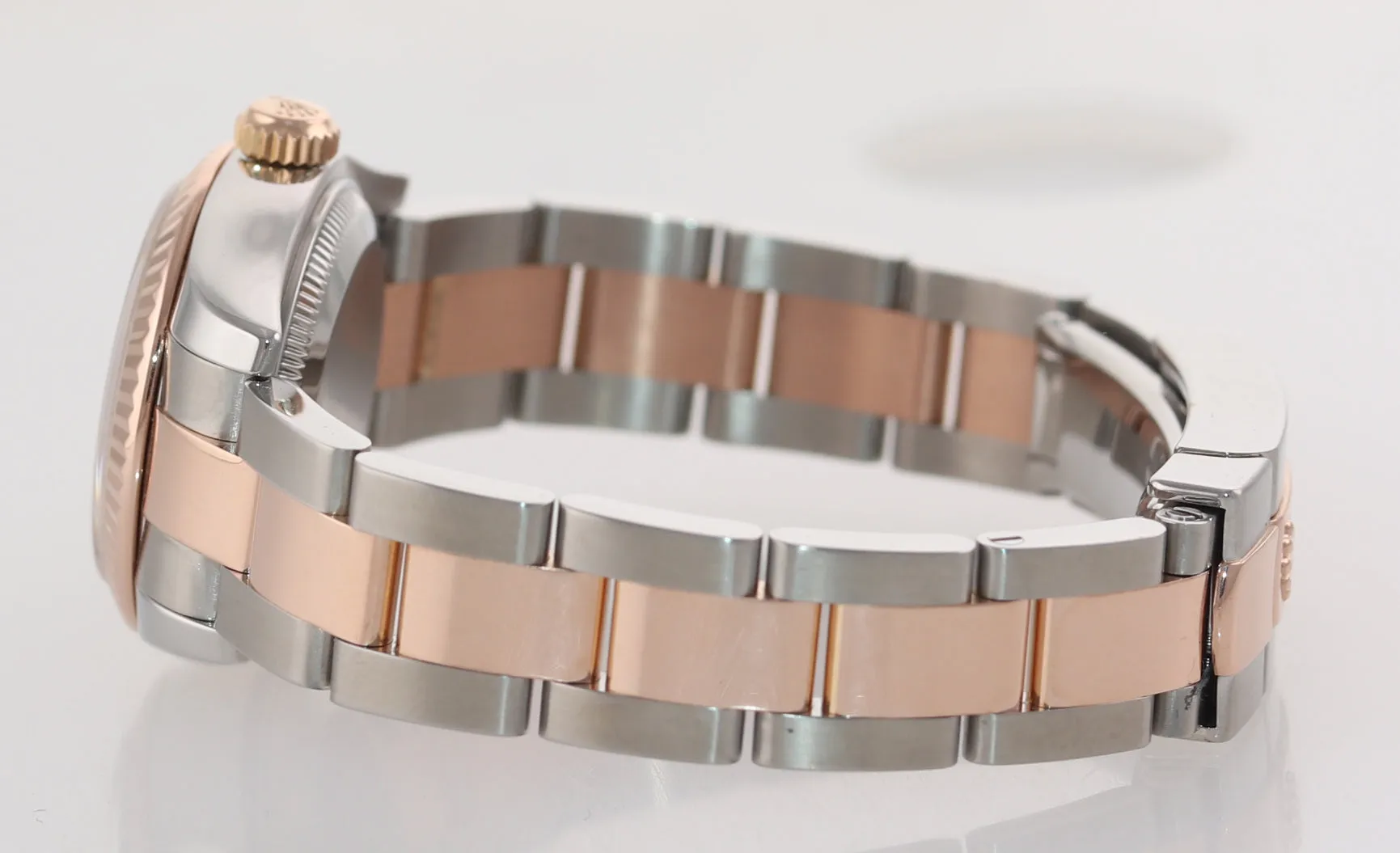 Ladies Rolex DateJust 179171 METEORITE DIAMOND Two-Tone ROSE GOLD Watch Box