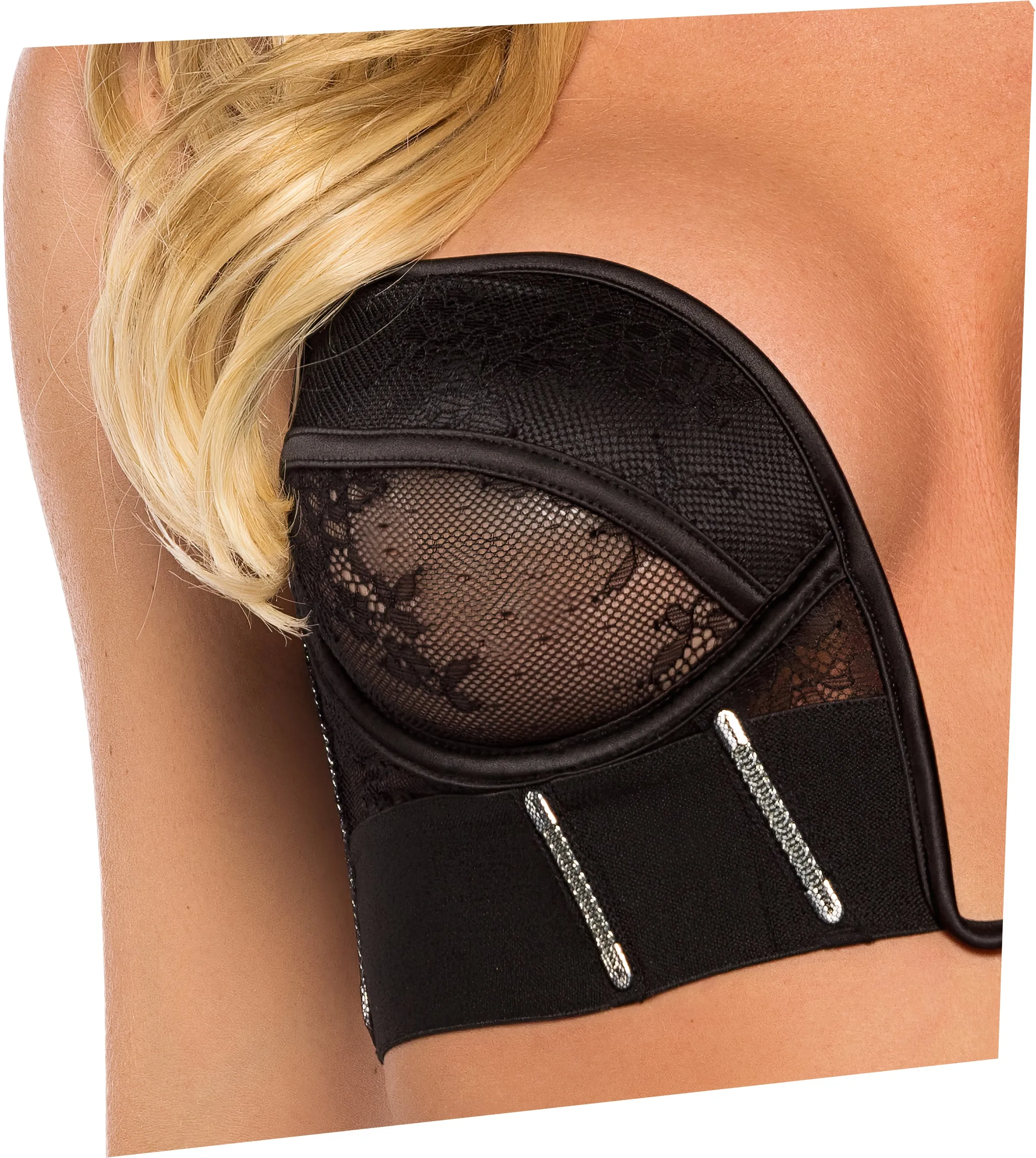 LI712 - Belle Noir 2-Piece Bustier Set
