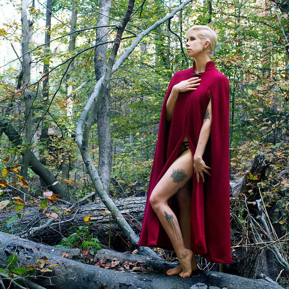 Lined Wool Cape