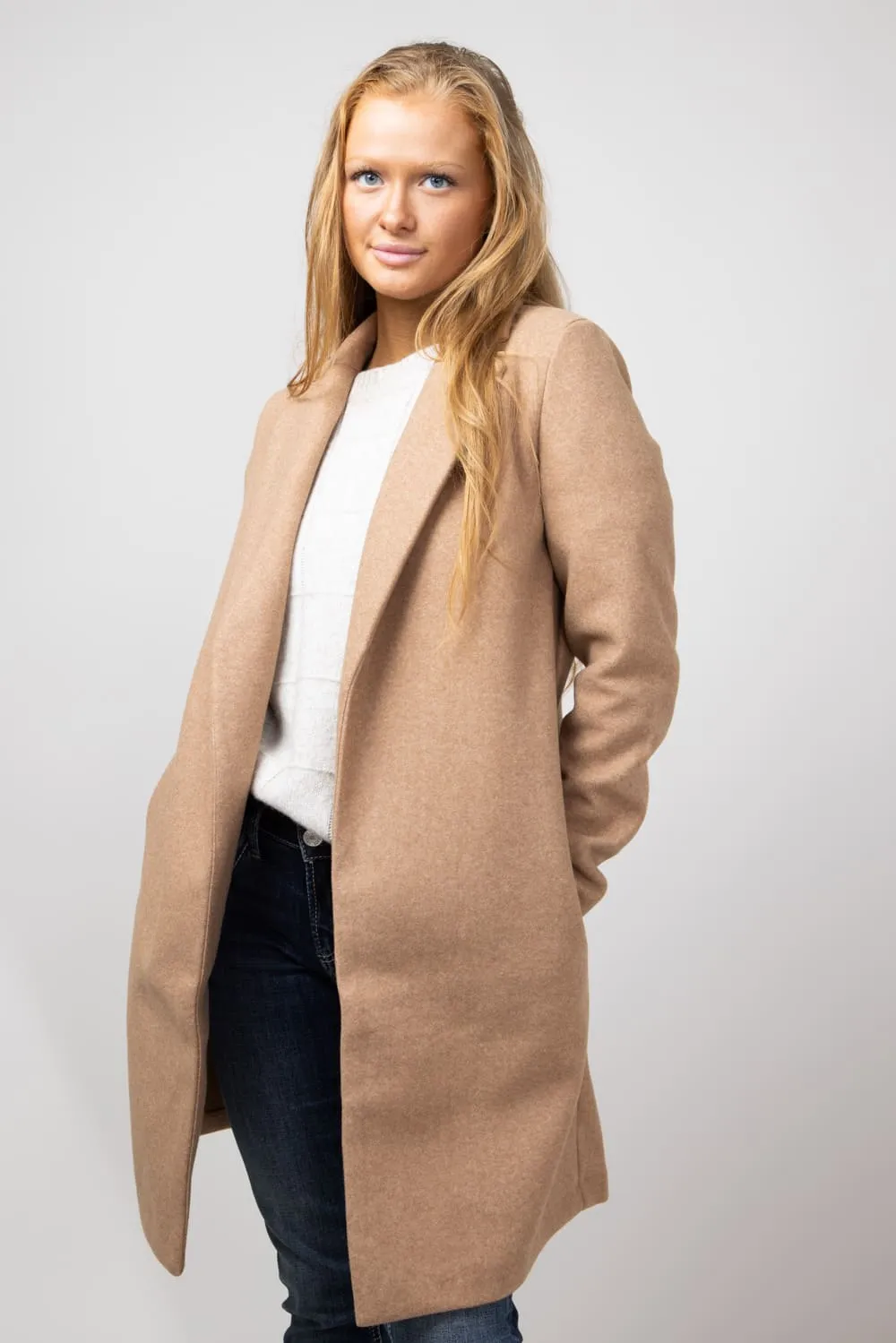 Love Tree Long Coat for Women in Camel | J8195-CAMEL