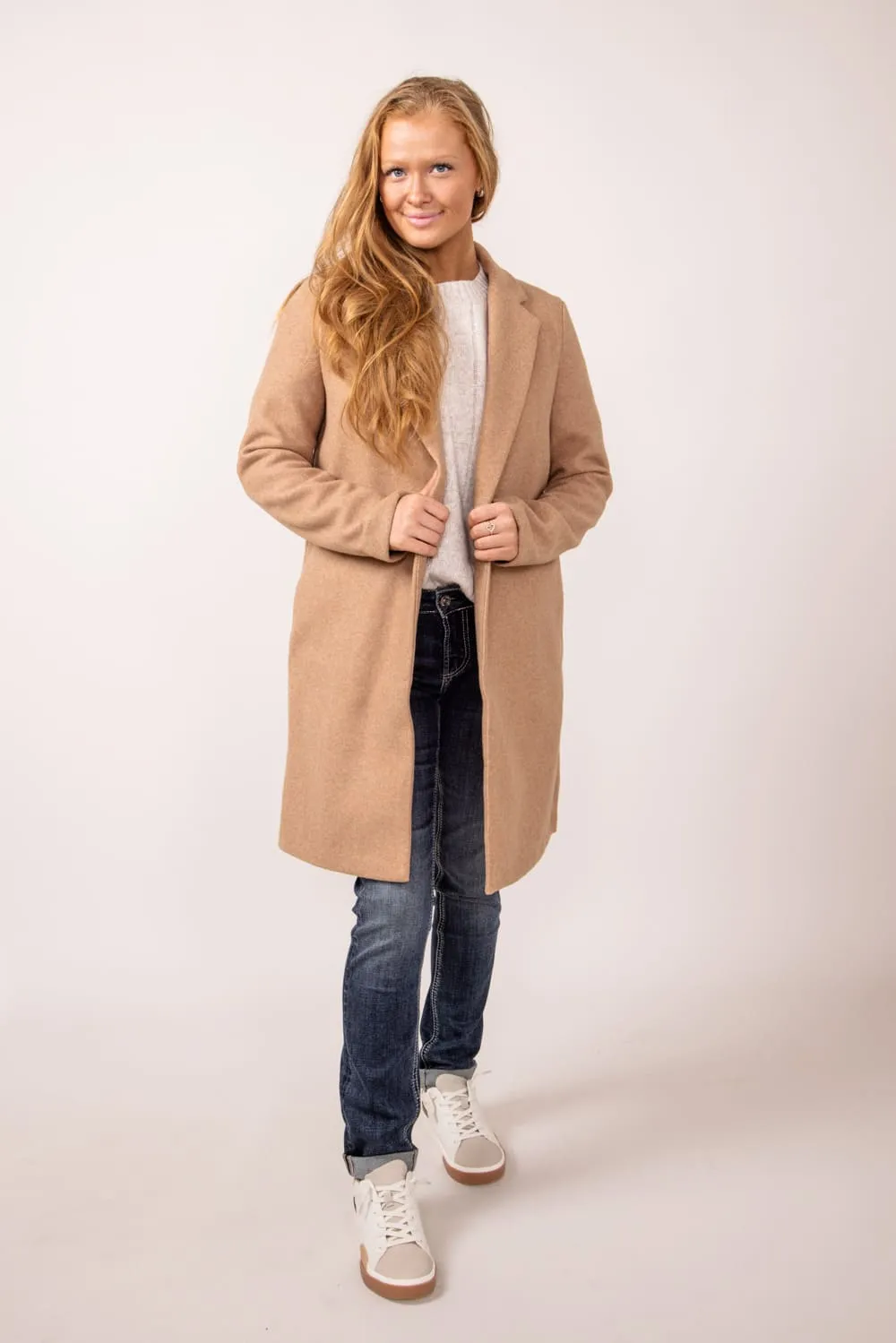Love Tree Long Coat for Women in Camel | J8195-CAMEL