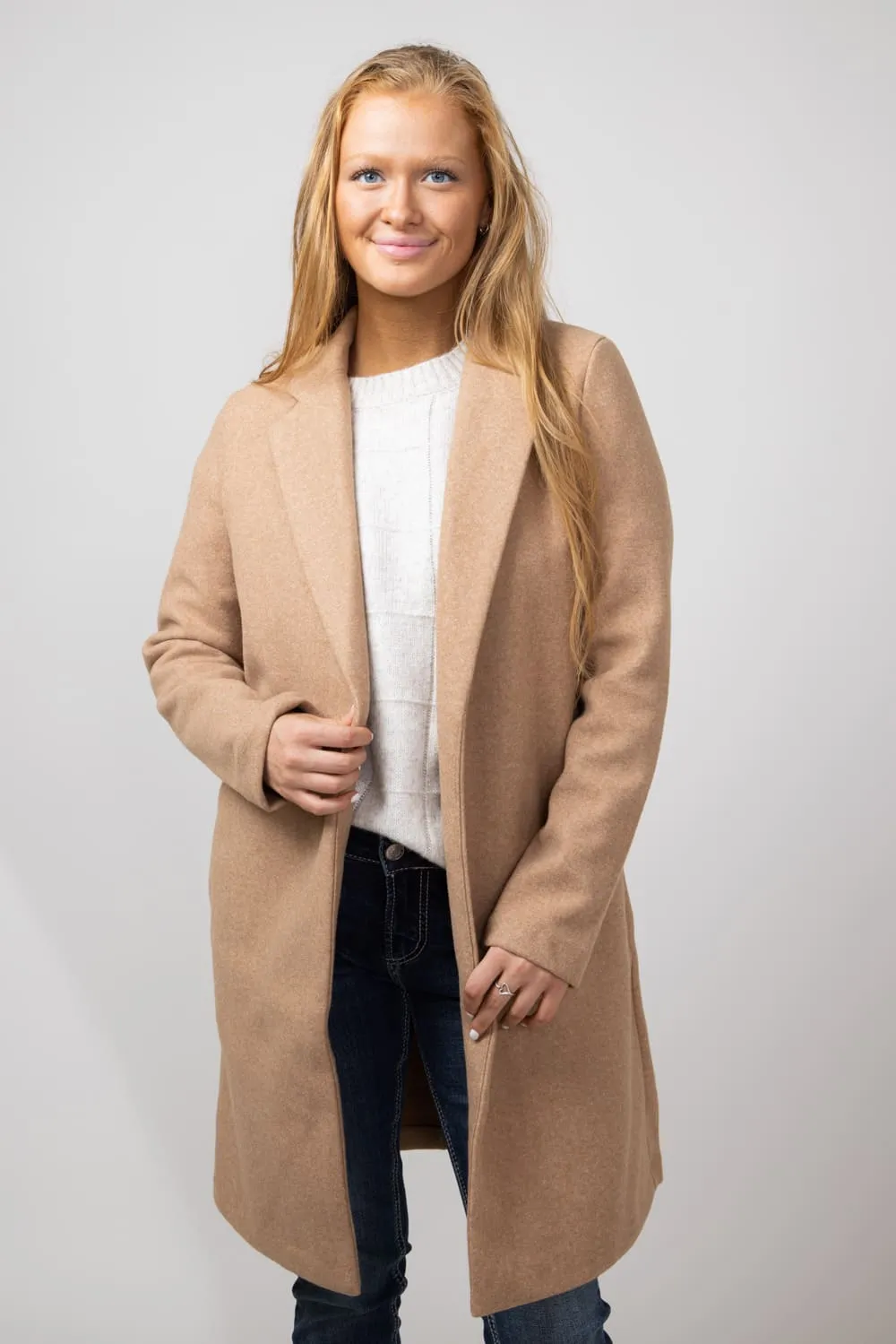 Love Tree Long Coat for Women in Camel | J8195-CAMEL