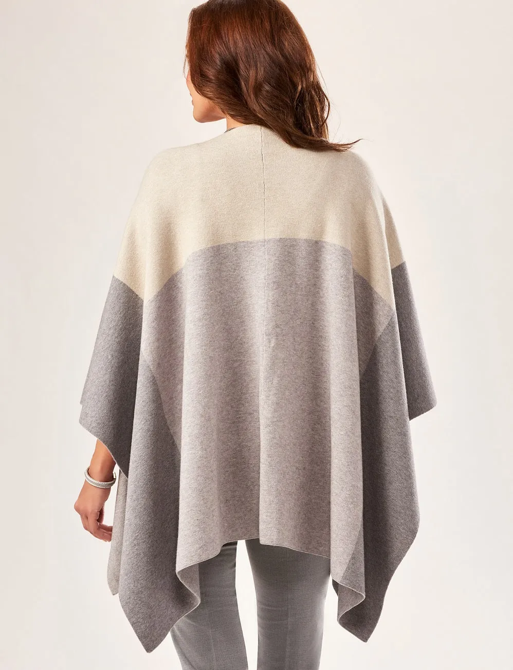 Luxe Knit Color Block Cape
