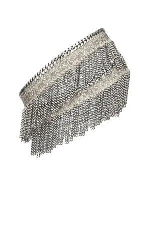 Marie Laure Chamorel Double Wrap Bracelet/ Choker Necklace in White Bronze