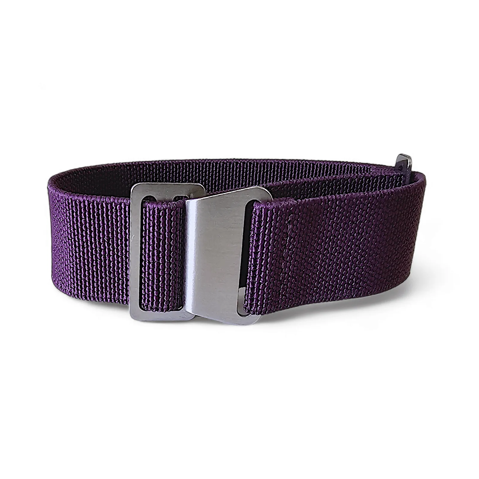 Marine Nationale Watch Strap Elastic Nylon Parachute 18mm 20mm 22mm Purple