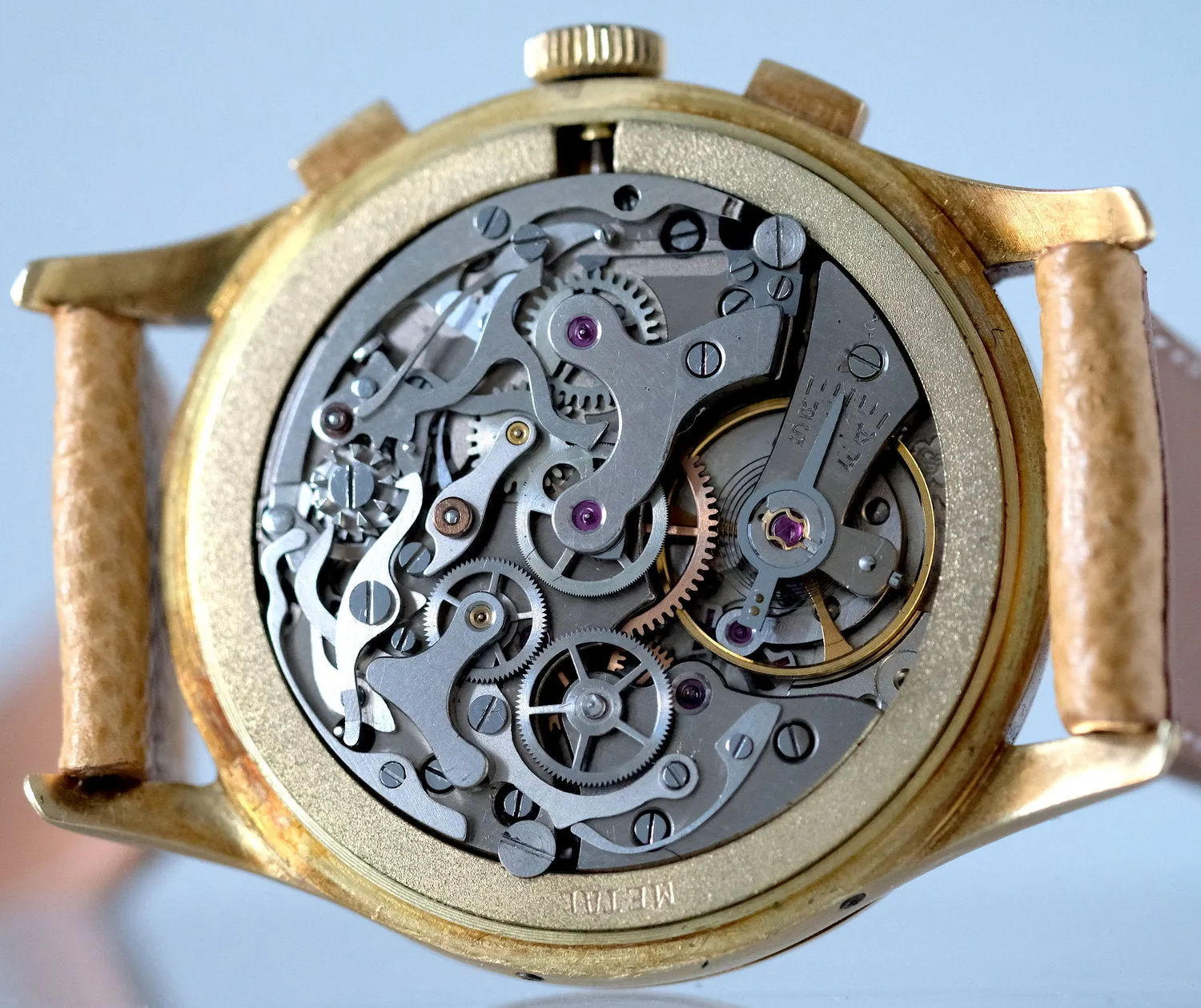 Mathey-Tissot Triple Date Calendar Chronograph in 18kt Yellow Gold