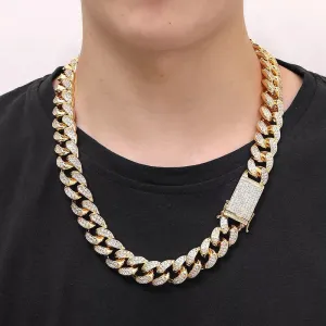 men  cuban choker , cuban link chain , Christmas gift , 20mm blinged iced cuban necklace , men cuban necklace,cuban chain necklace jewlery