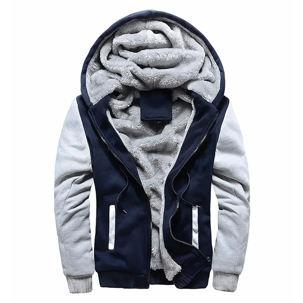 Men's Camouflage Fleece Zip Jacket for Winter Wear
