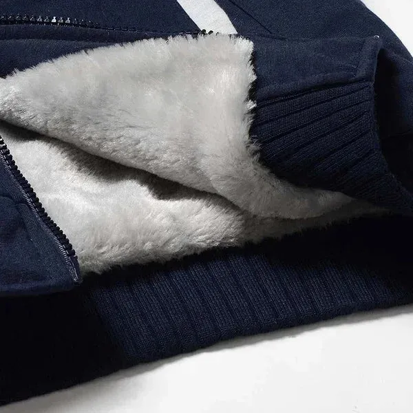 Men's Camouflage Fleece Zip Jacket for Winter Wear