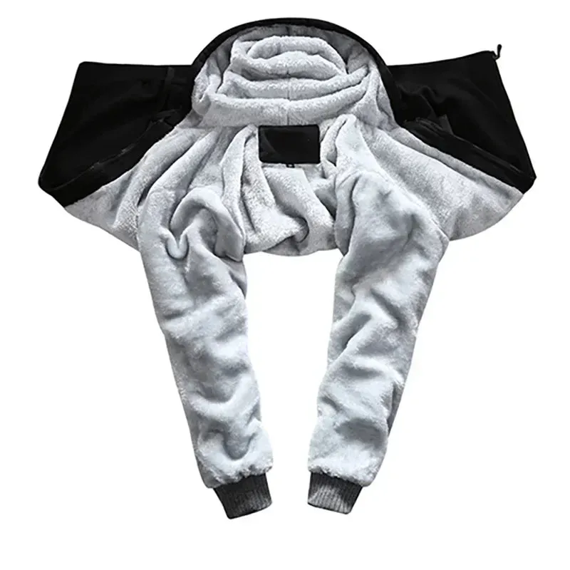 Men's Camouflage Fleece Zip Jacket for Winter Wear