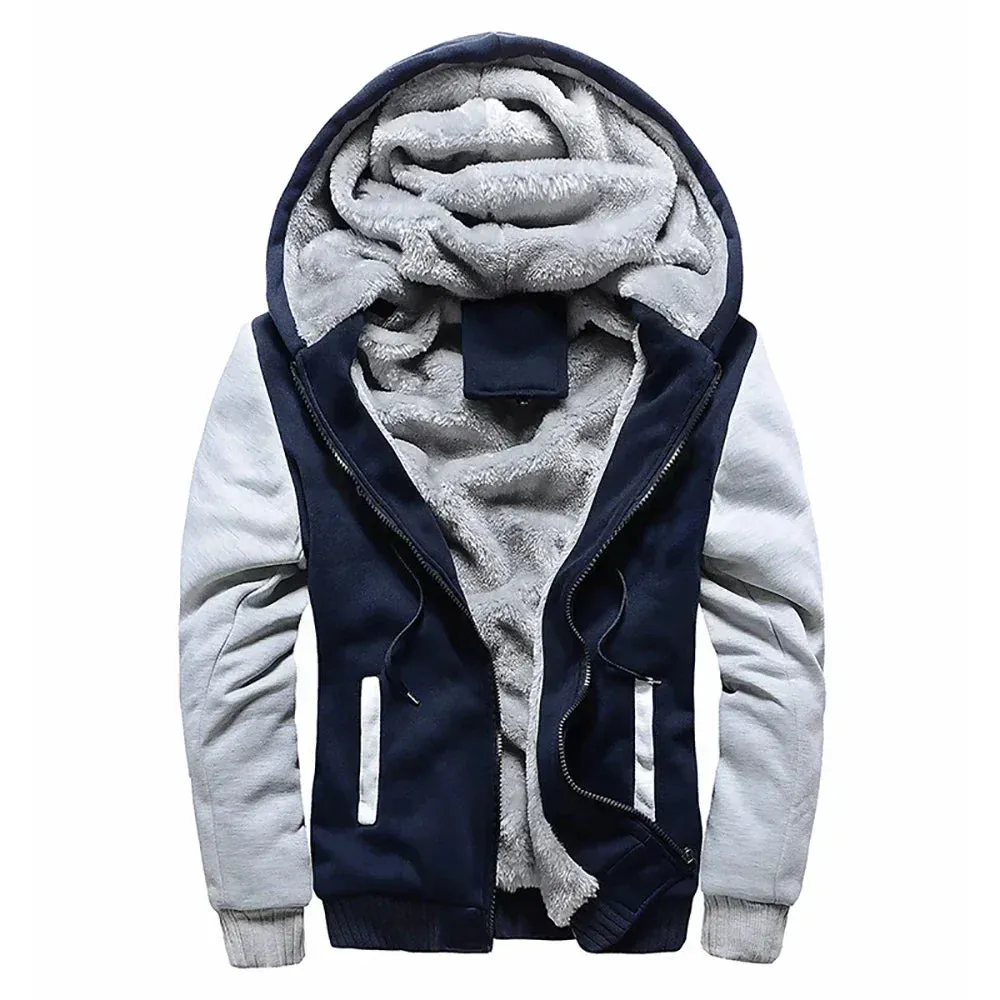 Men's Camouflage Fleece Zip Jacket for Winter Wear