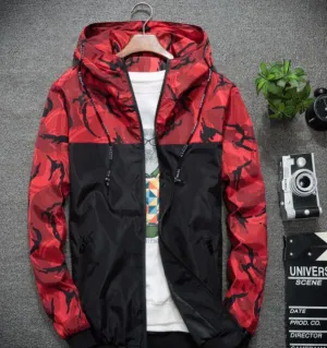 MEN'S CAMOUFLAGE HOODED JACKET