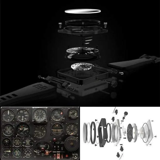 Mens Luxury Skeleton Military Automatic Watch