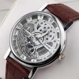 Men's Stainless Steel Fashion Skeleton Watch