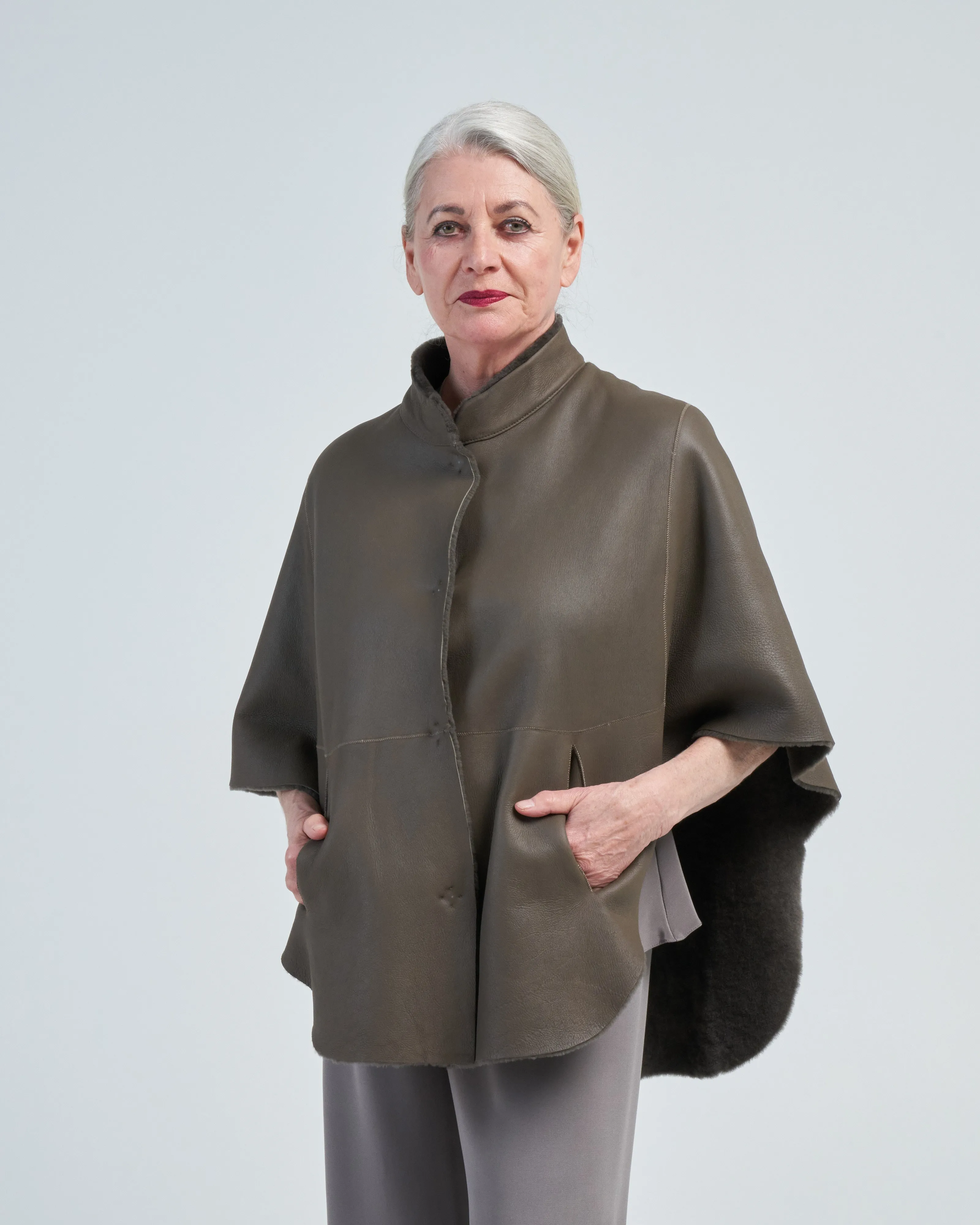 merino cape jacket