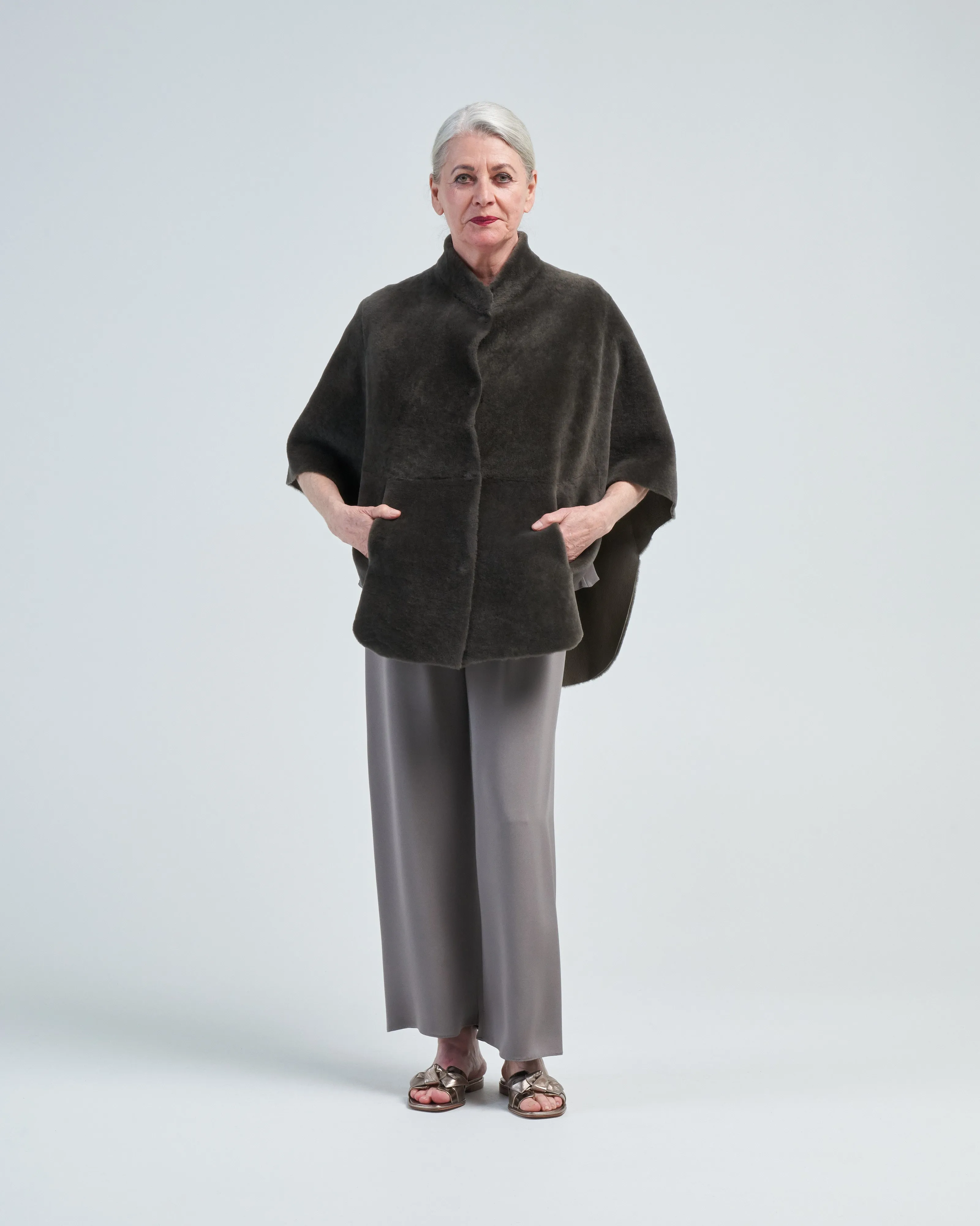 merino cape jacket