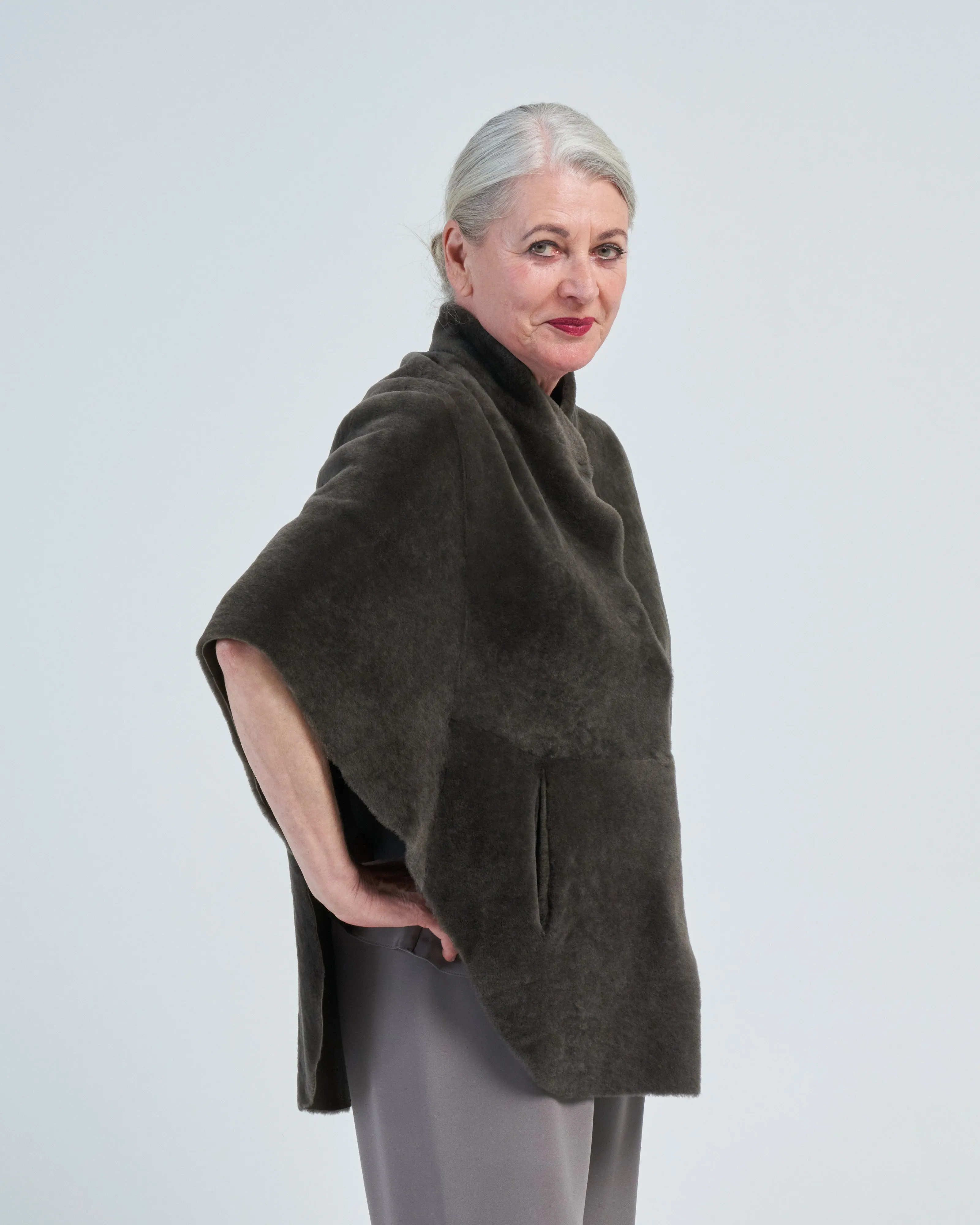 merino cape jacket