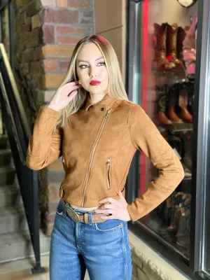 Mia camel suede jacket