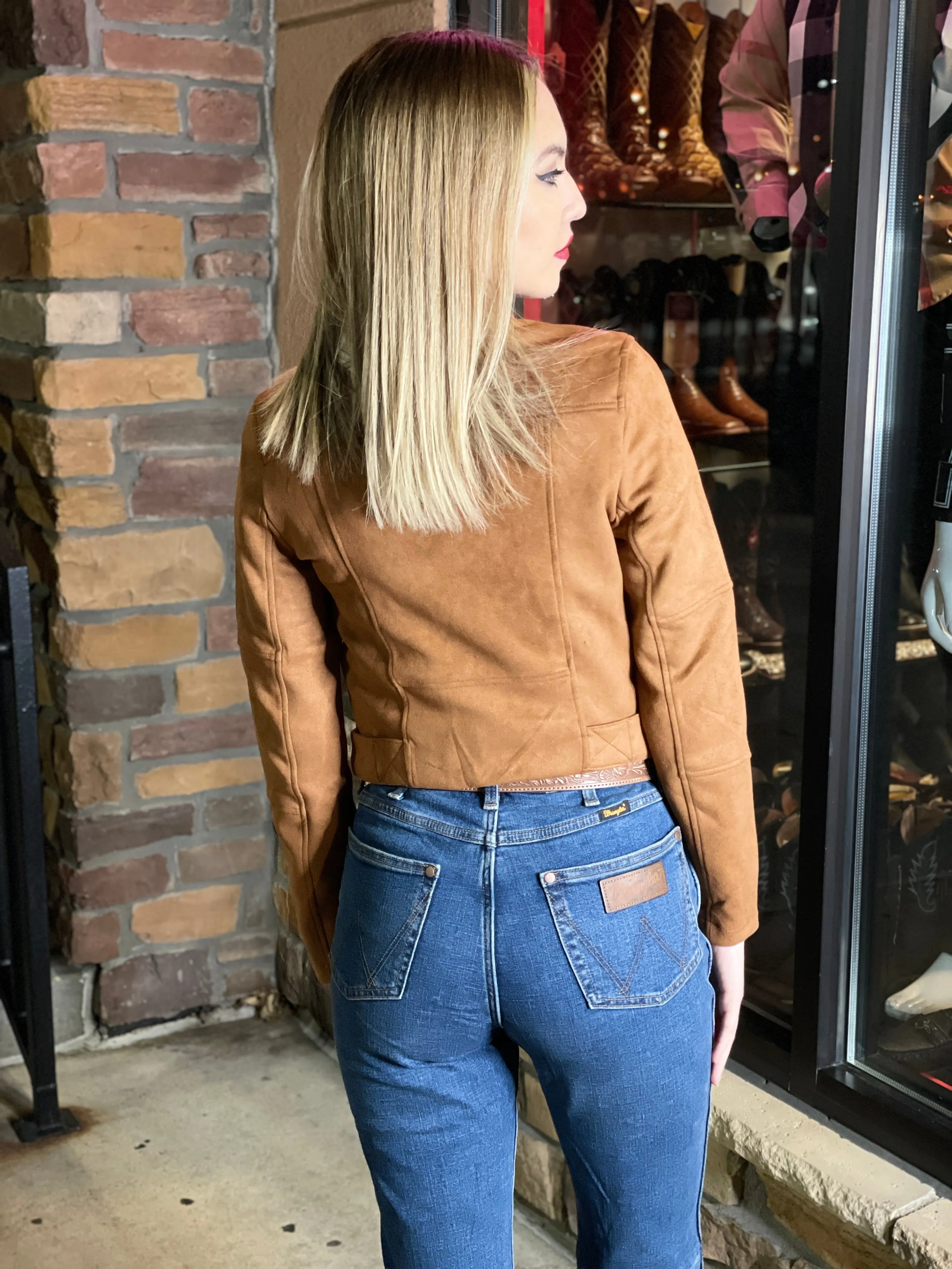 Mia camel suede jacket